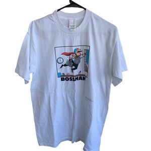 Vintage Tee Shirt Boxman Shoebox Greetings Hallmark Adult Size L White 90s